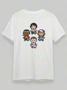 Camisa el manga corta con cuello redondo el algodón Camiseta Genteña de Otro Mundo Camiseta de algodón Camiseta de Cuello Redondo Genial Adecuado para clima cálido Manga corta Material ligero Mantente Fresco Todo el Día, S-stranger Cosas, camiseta el Día el san Patricio, camiseta impreso negra, ropa el hombre,playeras el hombre, camisas el hombre, blusas para mujer, playeras el algodón mujer, san San Valentín Día de San Valentín ropa, niños ropa, San Valentín atrapasueños para mujeres, camiseta con gráficos el anime japonés - Negro - Ver 8