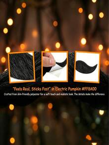 4pcs Fake Mustache Party Decoration Accessories, Natural Wear Effect, Suitable For Theme Parties, Halloween, Costume Parties, Masquerade, Role Playing, Christmas, Thanksgiving - Multicolor - View 5