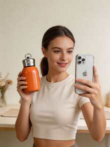 300ml Botella de agua de acero inoxidable aislada y compacta, taza térmica portátil a prueba de fugas con asa, adecuada para uso al aire libre, tamaño pequeño que cabe en el bolsillo - Multicolor - Ver 5
