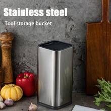 1 Detachable Stainless Steel Kitchen Utensil Rack, Space-Saving Utensil Storage Rack With Drainage Device, Placed On The Countertop Without Taking Up Space, Bidding Farewell To Clutter In The Kitchen, Kitchen Storage, And Giving People A Good Gift - Default - View 5