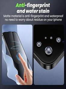 NNBILI 5片裝超薄霧面磨砂隱私陶瓷膜，適用於 Galaxy S21/S21+/S21Ultra/S22 5G/S22+5G/S22Ultra/S23Ultra S23/S23+/S24/S24Plus/S24 Ultra/S25/S25Plus/S25Ultra/S25Edge/S26/S26Plus/S26Ultra 系列，高級霧面表面，隱私螢幕保護貼，非玻璃 - 黑色 - 查看 3