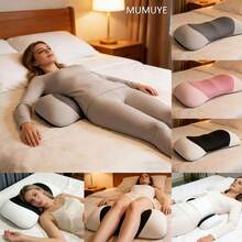2pcs Ergonomic Waist And Leg Pillow Set, Comfortable Sleep Set, Suitable For Back And Side Sleeping, Natural Curve Fit For Spinal Alignment, Multi-Zone Shaping Cushion, Ideal For Reading, Relaxation And Stable Sleep - 1 Set - View 1