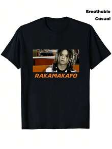 Camiseta gráfica Bomfunk MC's Freestyler Retro de los 90 para DJ, negra con diseño musical Rakamakafo & Rakamakafon en naranja, camiseta unisex de estilo streetwear de gran tamaño para hombres y mujeres, ropa casual de verano transpirable, estilo retro de la cultura pop de los 90. - Negro - Ver 1