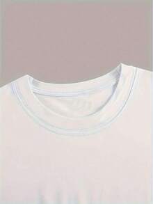1 Women's T-Shirt, Fun And Relaxing Greek-Themed Design, Casual Short Sleeves With Witty Sayings, Quirky And Relaxing Style For Everyday Wear. White Crew Neck Short Sleeve T-Shirt For Women - Machine Washable, Suitable For Spring, 180g 100% Cotton - 白色 - 查看 4