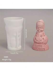 万圣节南瓜蜡烛模具DIY，南瓜僵尸石膏树脂幽灵硅胶模具 - 幽靈 - 查看 5