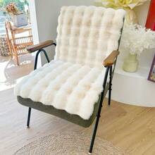 Đệm ngồi, đệm ghế, đệm ghế đẩu, đệm vuông bằng lông thỏ giả mềm mại, sang trọng. Đế dày chống trượt, đệm ghế, đệm tựa lưng, v.v. siêu thoải mái và ấm áp. - 1PC - Xem 7