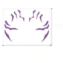 Hasbro Pegatinas holográficas de relámpago de anime, tatuaje de maquillaje de bruja color morado, banda de chicos demonios de Body completo - Multicolor - Ver 6