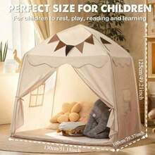 Extra Large Kids Play Tent For Boys Girls, Princess Castle Playhouse Indoor Outdoor Children's Toy House For Toddlers, Portable Foldable Dome Tent, No Toys Included - Multicolor - View 3