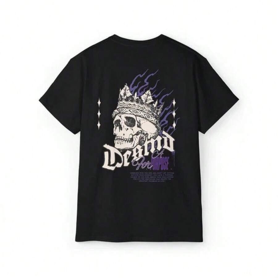 Unisex T-shirt Streetwear T-shirt "Destined For A Purpose" Unisex Mjuk Bekväm herr-t-shirt herrkläder herrset herr-t-shirt herrartiklar vardagsklänningar för kvinnor damset eleganta blusar dam-t-shirts damklänning - Svart - Visa 1