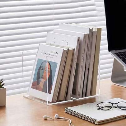 Giá đỡ sách bằng acrylic có thể điều chỉnh, kệ sách đa năng trong suốt phù hợp cho tiệc sinh nhật, trang trí sự kiện và làm quà tặng, chất liệu acrylic bền.