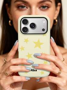 GIIPPA Minimalist Star & Personalized Letter 2-In-1 Phone Case, Suitable For IPhone 11/12/13/14/15/16/17 Pro Max, Spring Gift For Girls - Multicolor - View 5