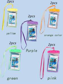 10/8/6/5/4/3/2/1 pièce Pochette de téléphone universelle imperméable, sac étanche pour téléphone avec écran tactile scellé pour la plongée, compatible avec les modèles 15/14/13 Pro Max Plus et supérieurs, convient pour la natation, la plongée, le rafting et autres sports nautiques, essentiel pour la natation intérieure en automne/hiver, accessoire de voyage indispensable, sac de sport indispensable pour les vacances, convient pour les sports, la fitness, l'exercice, les voyages, les vacances, unisexe - Multicolore - Voir 83
