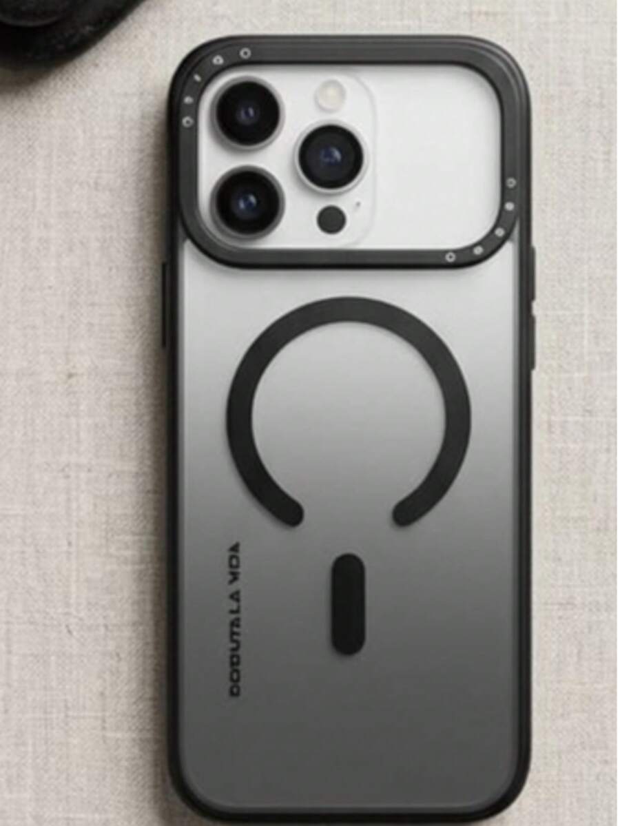Funda Transparente KBOD con Aro Magnético y Diseño Moderno para Smartphone - Negro - Ver 1