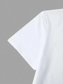 Camisetas Manfinity Homme para Hombre, Cuello Redondo, Manga Corta, con Eslóganes, Estilo Casual - Blanco - Ver 4