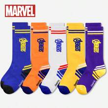Marvel 1/5雙漫威蜘蛛人兒童襪，膝上足球襪，長筒襪，小腿襪，男孩與兒童籃球運動襪，超級英雄復仇者襪 - 彩色 - 查看 11