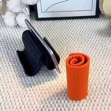 1 chiếc giá đỡ điện thoại để bàn bằng silicon dẻo, có thể gập lại, giá đỡ máy tính bảng/laptop kiểu dáng sáng tạo, phụ kiện du lịch - Nhiều màu - Xem 4