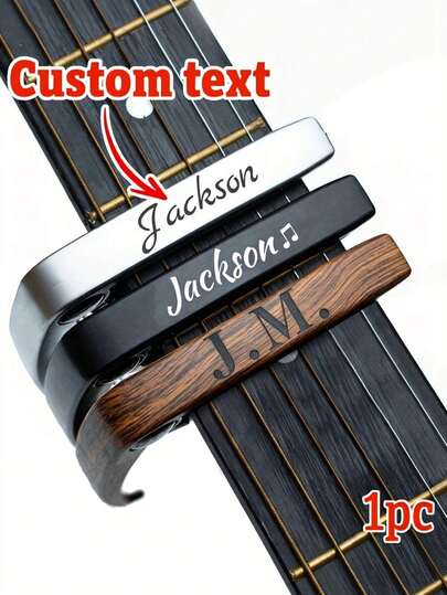 Customizable Multi-Color Guitar Capo. Designed To Fit The Guitar Neck, Very Suitable As A Personalized Gift For Birthdays And Graduations. This Is A Highly Distinctive Custom Guitar Accessory And A Fashionable Accessory For Music Enthusiasts Seeking A Unique Style.