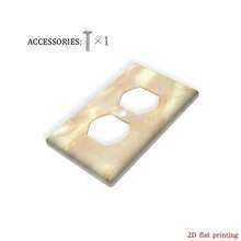 1pc [2D Printed] Marble With Gold Line Light Switch Panel, Socket Cover Plate, Decorative Wall Mounted Switch Socket Cover, Suitable For Bathroom & Kitchen, Unisex - B - View 9