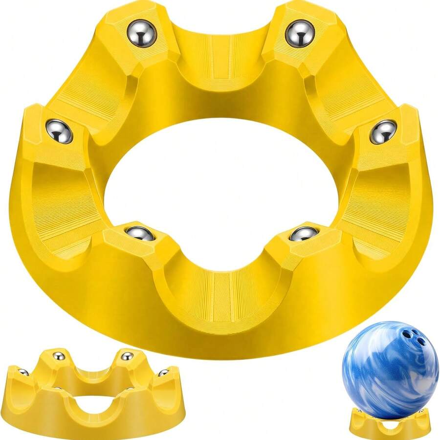 1pc Bowling Ball Rotary Cup, 360° Smooth Rotation, Ergonomic Multi-Angle Handle, Universal Accessory For Bowling Ball Cleaning, Polishing And Maintenance - A - View 1