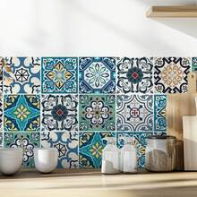 30 Unidades Adesivos de Parede Removíveis de 4x4 Polegadas, Fácil de Aplicar e Remover, À Prova d'Água, Adesivos Decorativos para Cozinha, Banheiro, Escadas, Melhoria Doméstica DIY - Verde - Visão 3