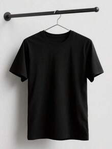 Camiseta con estampado de corazón, top casual de manga corta y cuello redondo para verano y primavera, ropa de mujer, camisetas gráficas .jpg, tops cortos para mujeres, conjuntos de verano para mujeres, tops de verano, camiseta V4ZW - Negro - Ver 2