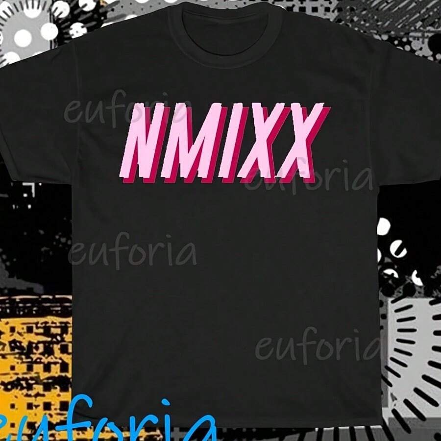 Nmixxss Logo T-Shirt Funny Size S To 5XL - 黑色 - 查看 1