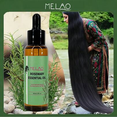  MELAO Organics Rosemary Hair Oil, Repairing Split Ends And Dry Scalp Massage Oil - Nourishes Hair, Leaving Hair Soft, Moisturized And Healthy.