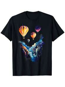 Hot Air Balloon Ride Festival Hot Air Ballooning T-Shirt20. - Black - View 1