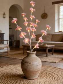 Peach Blossom LED Decorative Light, Romantic Artificial Flower Light, Suitable For Photography Backdrop, Wedding Decor - Pink - View 5