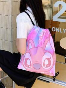 Disney 1个迪士尼背包,卡通抽绳背包,儿童背包,可扩展胸包,旅行包,多功能收纳包,时尚手提包,牛津布单肩包 - 彩色 - 查看 7