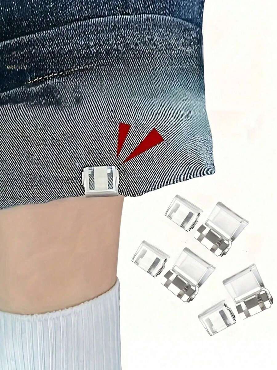 5/10/15/20pcs Invisible Pant Leg Shortening Clips, Prevent Pants From Dragging, No-Sew Hidden Leg Closure Device, Prevent Pants From Touching The Ground And Curling Up