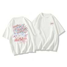 Camiseta de algodón blanca para mujer, camiseta de manga corta, top de verano para mujer, camiseta básica para mujer, camiseta de algodón para mujer, conjunto de pareja para mujer. - Negro - Ver 7