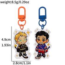 2 piezas Conjunto de combinación Llavero de merchandising de Heated Rivalry, regalos de Heated Rivalry para fans de la serie de TV, llaveros acrílicos coleccionables. - Multicolor - Ver 10