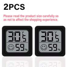 3 piezas Mini Termómetro y Higrómetro - Monitor de temperatura y humedad de alta definición, pantalla LCD grande, diseño compacto de bajo consumo, adecuado para el hogar, la oficina y el monitoreo de entornos interiores, alimentado por batería, sin instalación requerida, también adecuado como regalo para amigos y familiares - Negro - Ver 13
