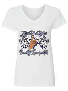 Camiseta de Mujer con Cuello en V Estilo Años 20, Casual, Retro, a la Moda, de Manga Corta para Primavera/Verano, con Estampado Gráfico de Guepardo, Camisetas para Mujer, Regalo Maravilloso para una Amiga, Atuendo Diario, Versátil y a la Moda. - Blanco - Ver 2