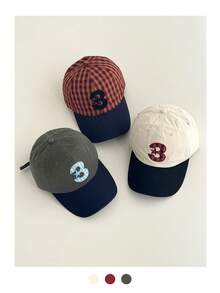Plaid Color-Block Baseball Cap, Soft Crown, Embroidered Letter, Unisex, Suitable For Spring & Autumn, Visually Slimming, Adjustable - Multicolor - View 2