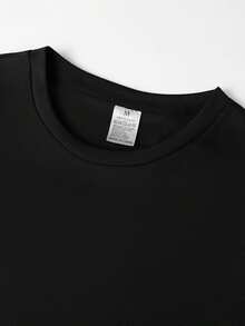 Short-Sleeved T-Shirt, Officially Licensed For The World Cup, With Solid Color Print, Casual Style, Versatile, Sporty, Quick-Drying, Slim Fit, Loose, Breathable, Mesh, Ideal As An Anniversary Or Birthday Gift. - 黑色 - 查看 6