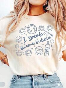 Camiseta SLP Linda para Terapeuta del Habla, Camiseta de Asistente de Terapia del Habla para Mujer, Camisetas Gráficas, Tops para Mujer, Camisetas Deportivas Casuales para Mujer, Disfraces de Halloween para Mujer, Ropa Casual Cómoda de Verano, ropa de calor mujer, blusas de mujer, S-3XL - Blanco - Ver 6