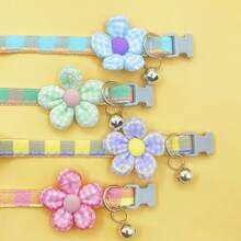 1.0 Vòng cổ cho thú cưng dạng lưới họa tiết hoa, vòng cổ nylon có thể điều chỉnh cho mèo và chó nhỏ. - Nhiều màu - Xem 1