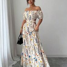 Elenzya 1pc Women's Backless Off Shoulder Strappy Elegant Long Dress - verde menta - Ver 5