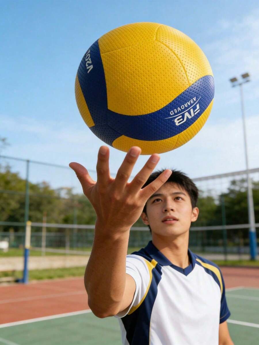 1pc New 200 Model Professional Volleyball, Optional Air Pump, Air Needle And Ball Net Bag - Multicolor - View 1