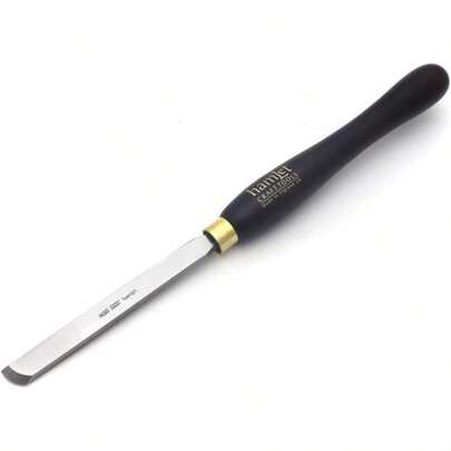 Nueva gubia de bisel redondeado (HCT105R) de Henry Taylor, hoja de 3/4 de ancho x 1/4 de grosor, acero M2 HSS, longitud total de 16-3/4 pulgadas, mango de haya teñida