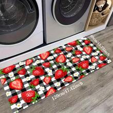 1pc Fruit Pattern Kitchen Floor Mat, Polyester Drainage Mat, Doormat, Floor Pad, Suitable For Kitchen, Living Room, Entrance, Balcony, Home Decor, Anti-Pollution, Coffee Shop, Bar, Holiday, Party, Bedroom, Pet Mat, Bathroom Decor, Room Decor - Multicolor - View 24