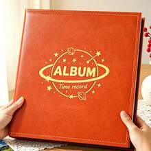 6-Inch Leather Photo Album, 600 Pockets, Large Capacity, Rectangular Design, Suitable For Wedding, Family And Travel Memories - 1PC - View 11