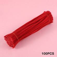 100 piezas de tallos de chenilla multicolor de 30 cm, limpiapipas para manualidades del Día de San Patricio, flores, etc. Incluye tallos de 40 cm y vendas de 30 tamaños para elegir. [Nota: El color del macaron es aleatorio] - Limpiapipas, 100 unidades por paquete - Ver 17