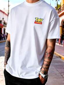 Disney "Toy Story" Themed 100% Cotton T-Shirt With Double-Sided Printing And A Retro Design, Perfect For Park Visits And Everyday Casual Wear, Unisex - White - View 3