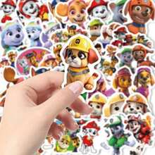 1套/80張 PAW Patrol 可愛狗狗巡邏隊貼紙，防水乙烯基貼紙包含 Chase、Skye、Rubble、Rocky、Zuma & Everest，趣味卡通裝飾貼紙適合兒童、生日派對贈品、男孩女孩美學塗鴉貼紙 - 彩色 - 查看 5