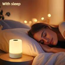 Touch Bedside Lamp, Dimmable Desk Lamp, 3-Color Warm White LED Light, USB Plug-In/Rechargeable, Portable Touch Night Light, Mini Night Light, Valentine's Day Gift, Suitable For Bedroom, Living Room And Office Desk Decoration - Multicolor - View 10