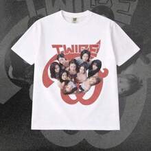 Camiseta de moda para mujer con estampado gráfico, camiseta de  de TWICE, camiseta de la gira mundial de Twice, camiseta vintage de concierto de , regalo para fans de Once, camiseta de streetwear de Overd, ropa diaria de merchandising de , camiseta 100% algodón, lavable a máquina, camiseta deportiva casual de estilo urbano. Ropa De Mujer / Ropa De Mujer De Uso Diario / Blusas, Camisas Y Camisetas De Mujer / Camisetas De Mujer Ropa Deportiva Basicos Mujer Short Playeras Para Hombre - Blanco - Ver 8