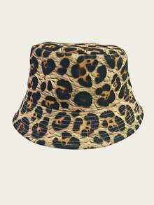 1/2 Pieces Personalized Leopard Print Retro Bucket Hat, European And American Style Double-Sided Sun Protection Hat,Festival,Travel - Leopard Print Fisherman's Hat - View 14